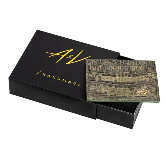 Stylish Lizard Cardholder – Genuine Leather - Forest Camo Color - Picture 5 of 5